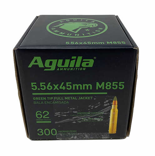 AGU 5.56MM 62Gr M855 Grn Tip Bulk Pack 300